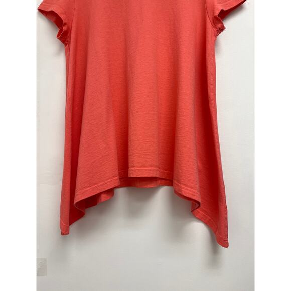 Bryn Walker Pacific Cotton Charlie Asymmetrical Lagenlook Short Sleeve Top XL - Picture 8 of 11